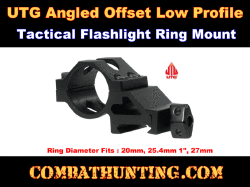 UTG Angled Offset Low Profile Ring Mount for flashlight