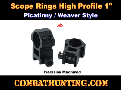 Accushot UTG High Profile Picatinny/Weaver Rings 1-Inch 2-Piece 
