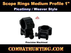 Weaver Style 1" Medium Profile See Thru Scope Ring