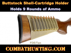Rifle Buttstock Shell/Cartridge Holder FDE/Tan