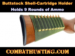 Rifle Buttstock Shell/Cartridge Holder Green