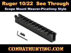 NcStar Ruger 10/22 See Through Weaver Mount