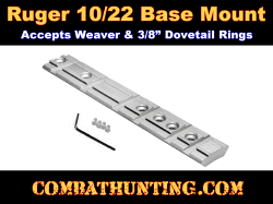 Ruger 10/22 Scope Mount Silver Weaver Style