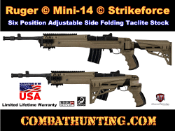 Ruger Mini-14 Strikeforce Six Position Side Folding TactLite Stock Flat Dark Earth