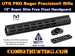 UTG PRO M-LOK Ruger RPR 15" Super Slim Free Float Handguard Black