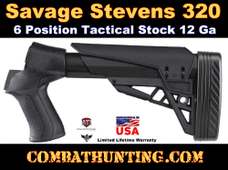 Stevens 320 Shotgun Collapsible Stock Six Position Adjustable