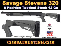 Savage Stevens 320 Collapsible Tactical Stock Destroyer Gray