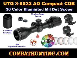 3-9X32 AO CQB IE Scope 36 Color Illuminated Mildot