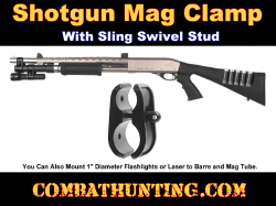 Shotgun Barrel Magazine Clamp With QD Sling Stud Mount