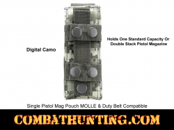 Digital Camo Single Pistol Mag Pouch MOLLE & Duty Belt Compatible