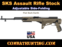 Flat Dark Earth SKS TactLite Adjustable Side Folding Stock With Scorpion Recoil System