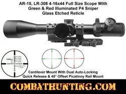 4-16x44 Full Size Scope With P4 Sniper Reticle