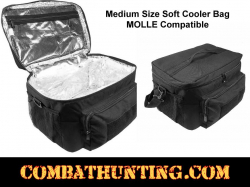 Medium Insulated Cooler Lunch Box With Molle Pal Webbing Black