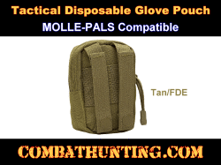 Tactical Disposable Glove Pouch Tan/FDE Molle