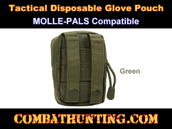 Tactical Disposable Glove Pouch Green Molle
