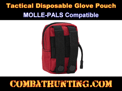 Tactical Disposable Glove Pouch Red Molle