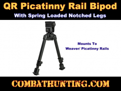 Universal Bipod Quick Release Picatinny Weaver With Barrel Mount