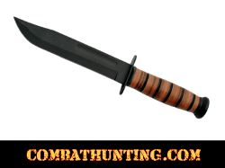 USMC Style Fighting Knife Black Straight Blade