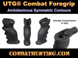 UTG Ambidextrous Combat Foregrip Symmetric Contour Black