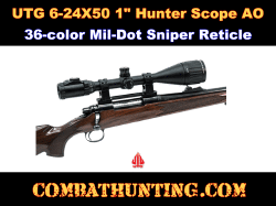 UTG 6-24X50  Hunter Scope AO Illuminated Mil Dot Sniper