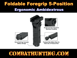 UTG Ambidextrous 5-position Foldable Foregrip