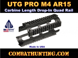 Leapers UTG PRO AR-15 Carbine Length Drop In Quad Rail Hand Guard