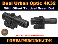 Ncstar Vism Duo Dual Urban Optic 4X32mm With Offset Green Dot Relflex Sight