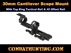VISM 30mm Cantilever Scope Mount With Tactical Rig Rails QD