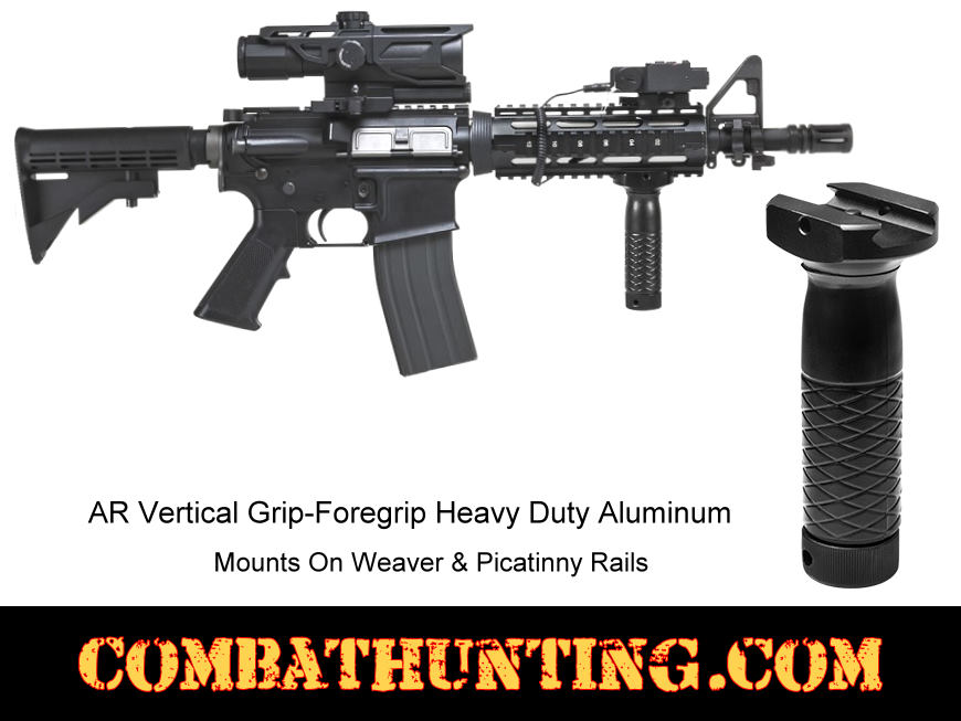 Aluminum Vertical Foregrip Heavy Duty Picatinny Mount style=