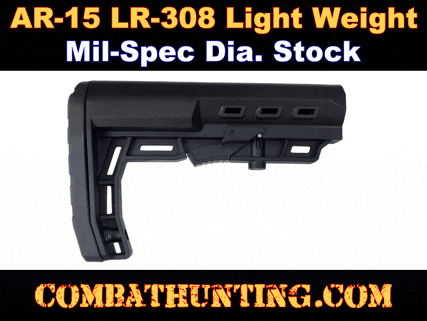 AR-15 LR-308 6-Position M4 Mil-Spec Collapsible Buttstock style=
