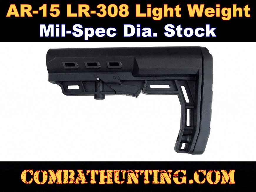 AR-15 LR-308 6-Position M4 Mil-Spec Collapsible Buttstock style=