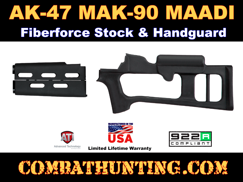 ATI AK-47 MAK-90 Maadi Fiberforce Stock & Handguards style=