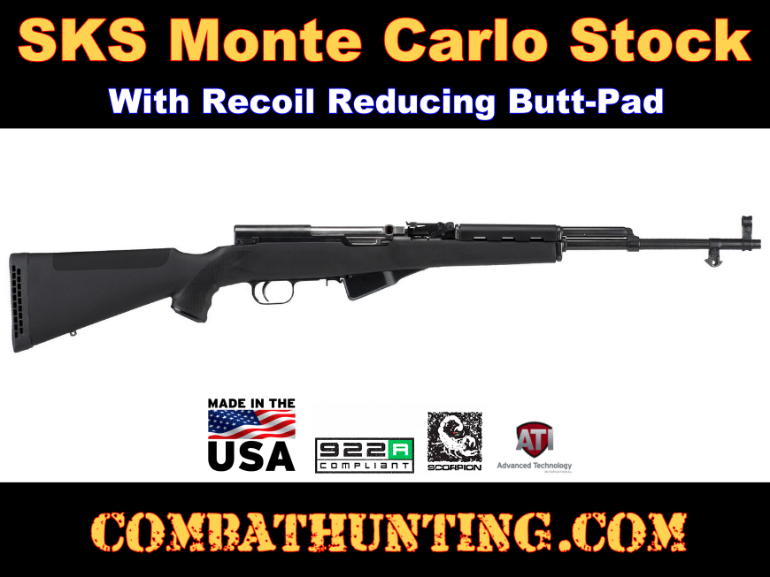 ATI Black SKS Monte Carlo Stock With Butt Pad style=