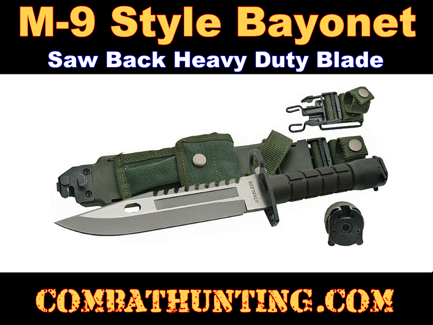 G.I. Style M9 Bayonet Knife HD Stainless style=