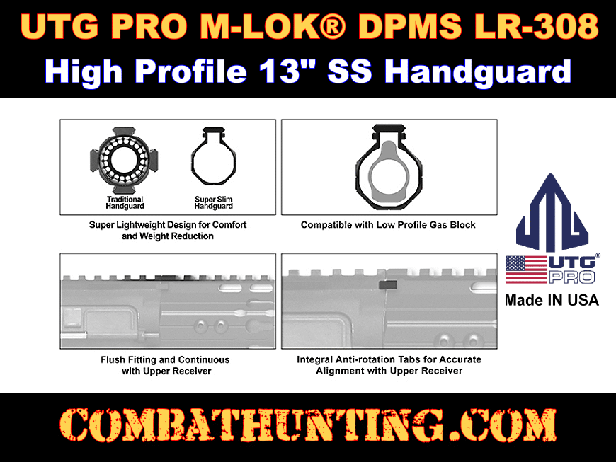 UTG PRO M-LOK DPMS LR-308 High Profile 13