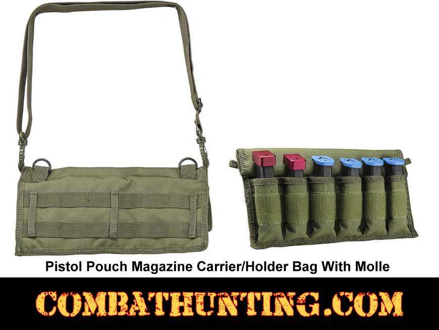 Military Green Pistol Pouch Magazine Carrier/Holder Bag style=