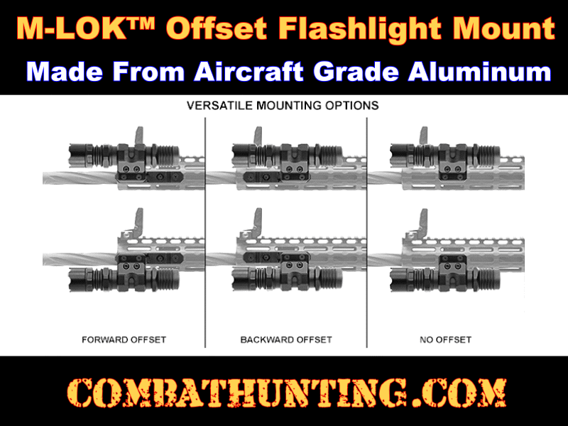 M-LOK Offset Flashlight Mount UTG Matte Black style=