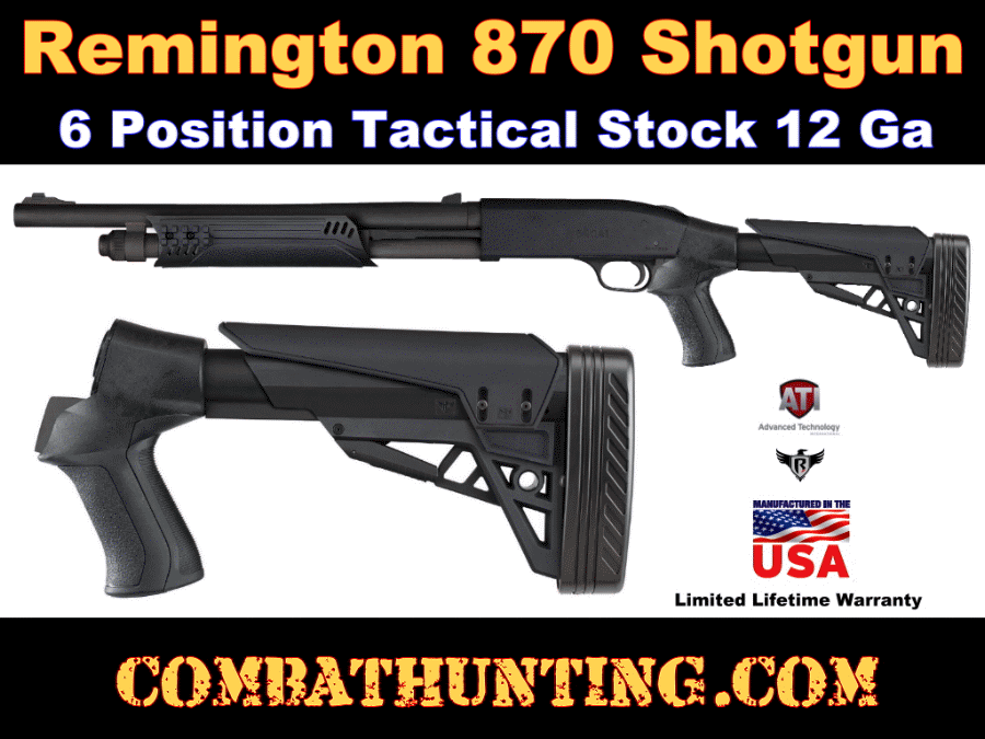 Remington 870, 887 Tactical Stock Six Position 12 Gauge style=