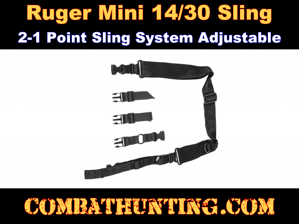 Ruger Mini 14/30 Sling Black 2 Point Sling System style=