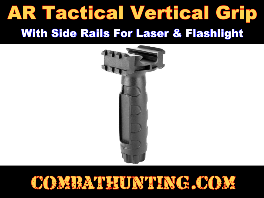 Tactical Vertical Grip With Side Rails style=