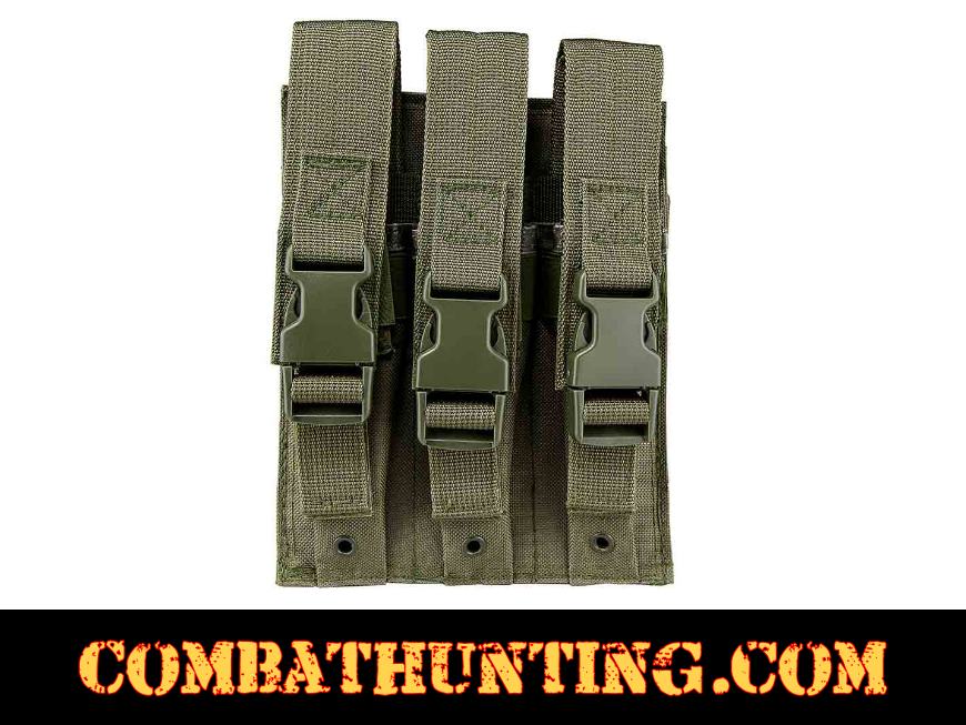 Green Triple Magazine Pouch MOLLE High Capacity style=