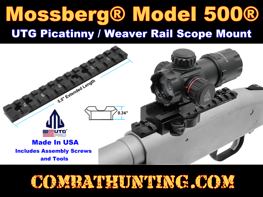UTG PRO Mossberg 500/590 Scope Mount Picatinny Weaver Rail style=
