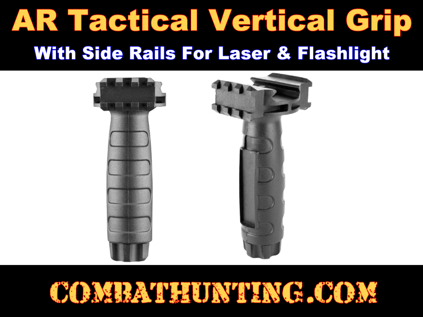 Tactical Vertical Grip With Side Rails style=