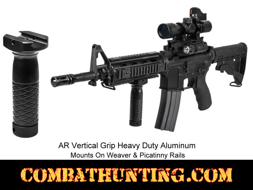 Aluminum Vertical Foregrip Heavy Duty Picatinny Mount style=