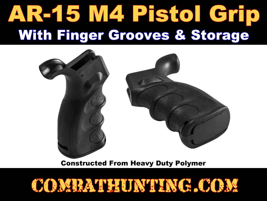 AR-15 Pistol Grip With Finger Grooves style=