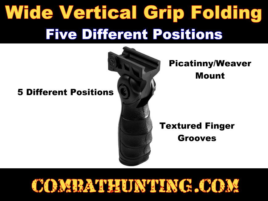 AR-15 Folding Vertical Grip 5 position Foregrip style=