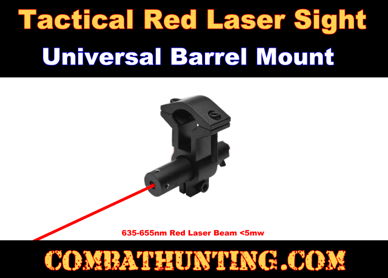 Universal Barrel Mount Laser Sight For Rifle style=