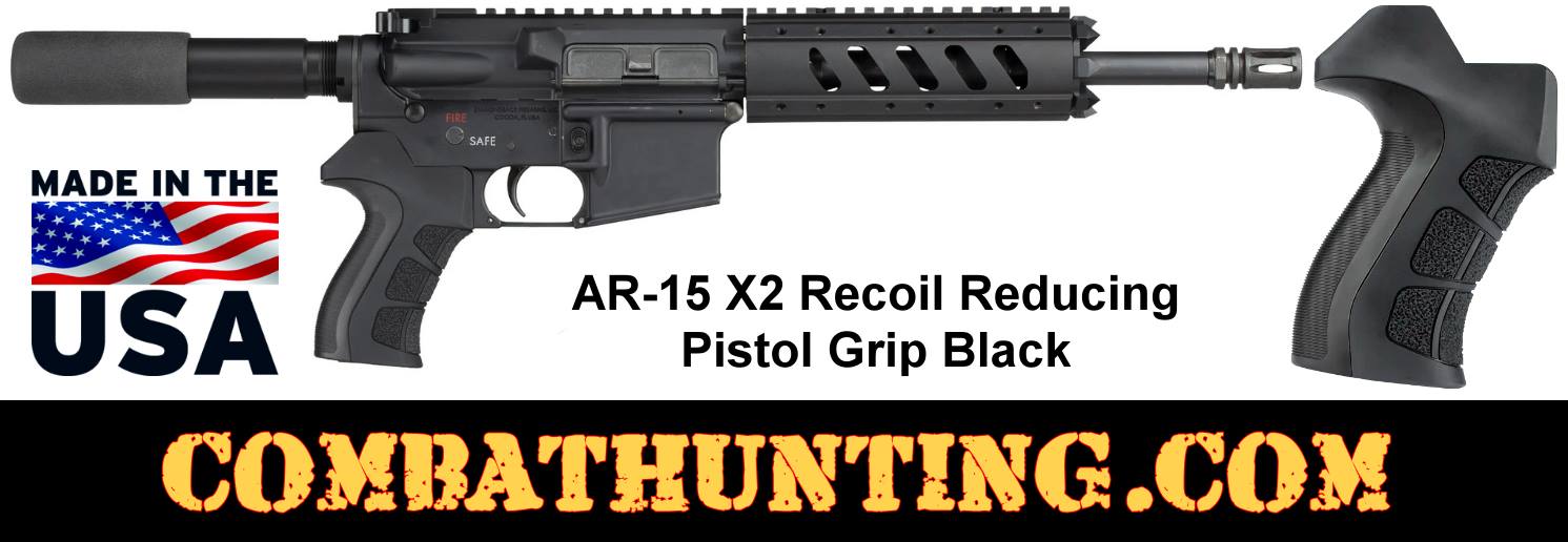 AR-15 AR-10 X2 Recoil Reducing Pistol Grip Black style=