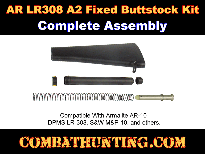 AR-10 A2 Rifle Buttstock Assembly Kit Black style=