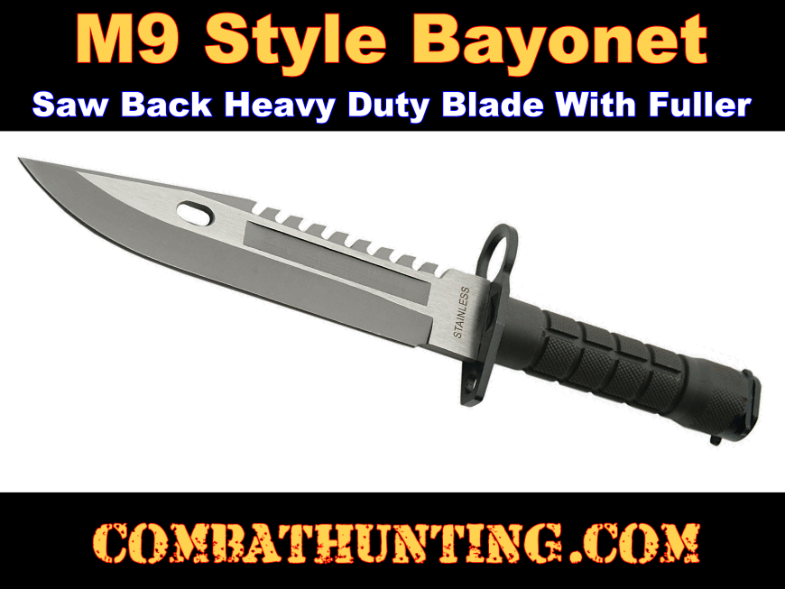 G.I. Style M9 Bayonet Knife HD Stainless style=